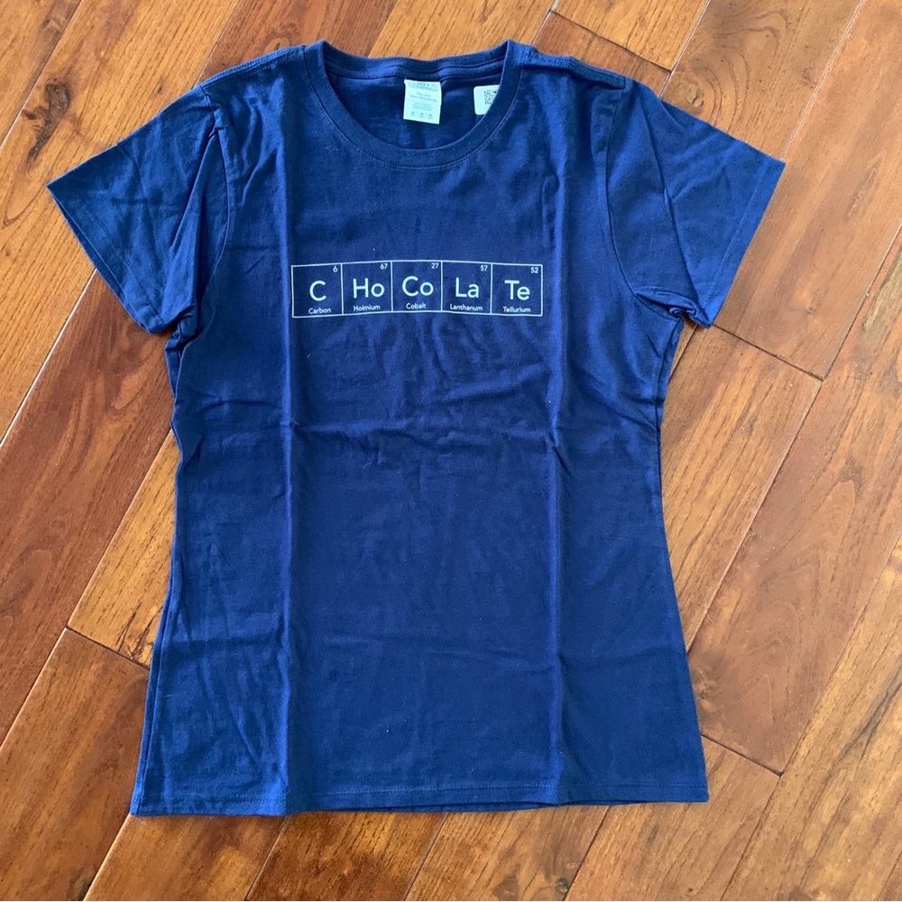 Port & Company Funny Chemistry CHoCoLaTe Element Navy blue T-Shirt size M